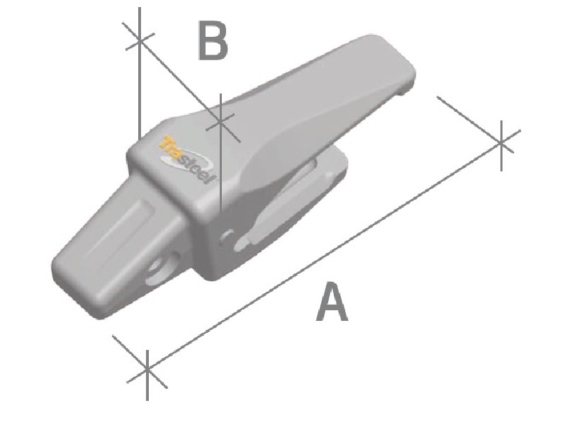 PORTADIENTE TRASTEEL CAT J350HD RH DELTA - 40mm