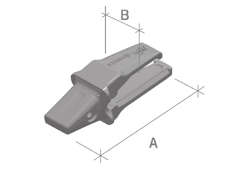 PORTADIENTE TRASTEEL CAT J600HD SOLIDO - 70mm